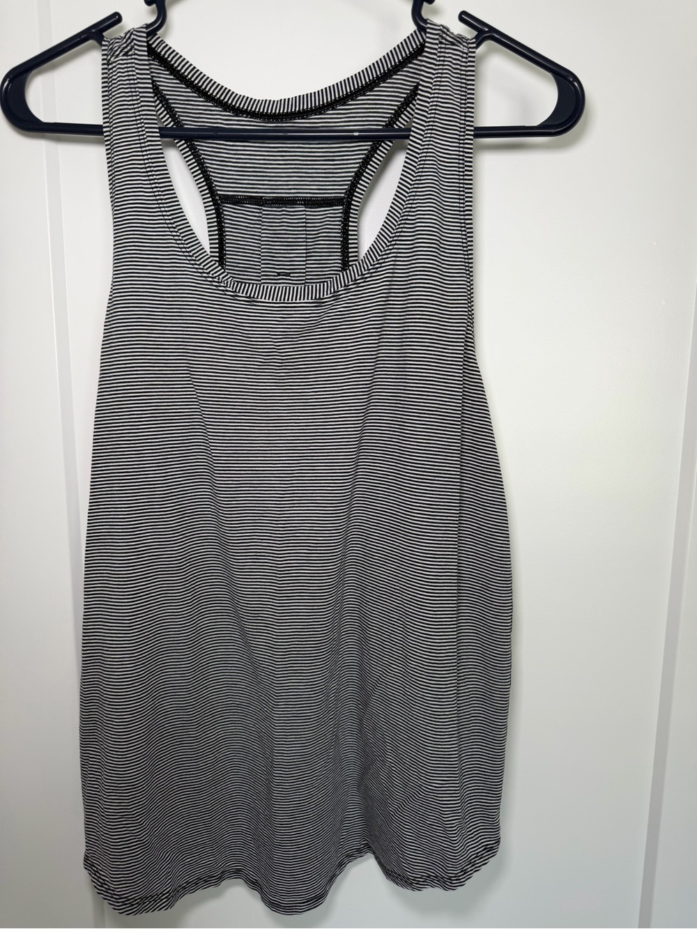 Lululemon Black and White Striped Tank